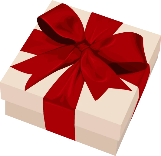 Caja de regalo premium con moño rojo