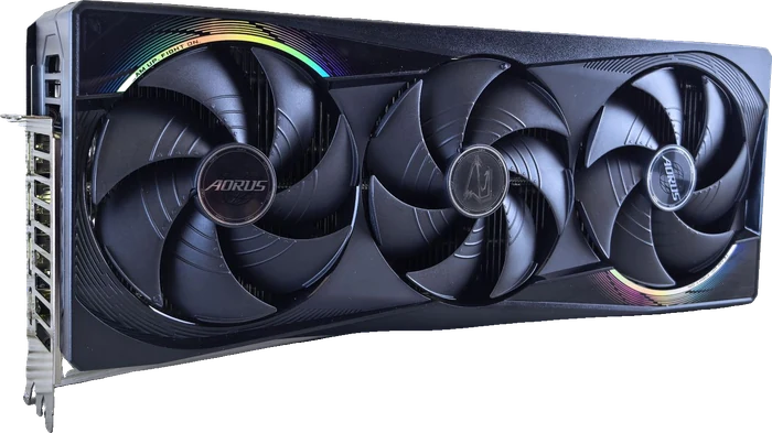 Tarjeta gráfica con tres ventiladores